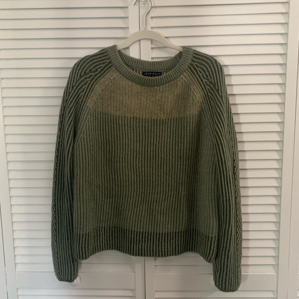 Love Ellie Scoop Neck Ribbed Sweater